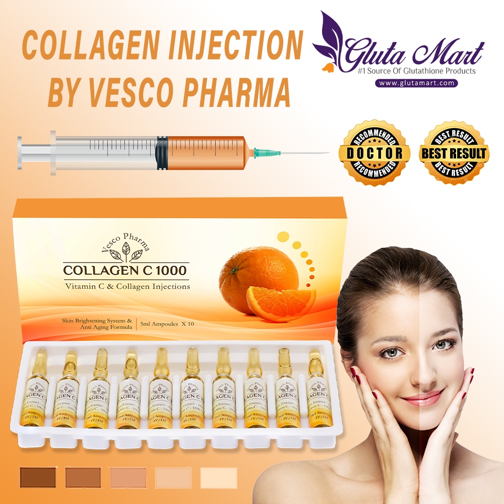 Collagen Injection By Vesco Pharma Collagen C And Vitamin C 1000mg